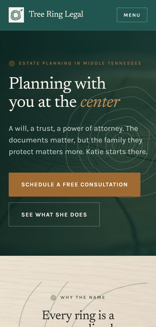 The proposed homepage on a phone