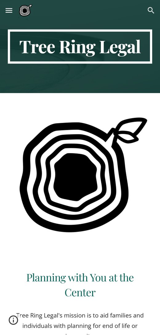The current homepage on a phone